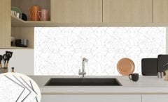 Tink Kendinden Yapışkanlı Silver Mermer Desenli Pvc Karo 30x30 cm
