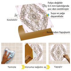 Tink Kendinden Yapışkanlı Mermer Desenli Pvc Karo 014 30x30 cm