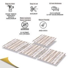 Tink Kendinden Yapışkanlı Mermer Desenli Pvc Karo 017 30x30 cm 1 m2 (11 Adet)