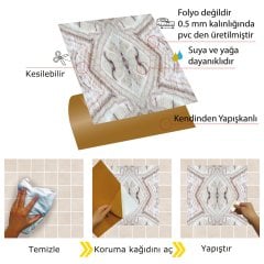 Tink Kendinden Yapışkanlı Mermer Desenli Pvc Karo 018 30x30 cm
