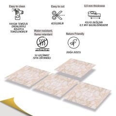 Tink Self Adhesive Marble Patterned PVC Tile 019 30x30 cm