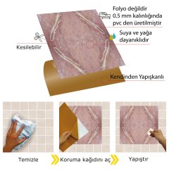Tink Kendinden Yapışkanlı Mermer Desenli Pvc Karo 020 30x30 cm