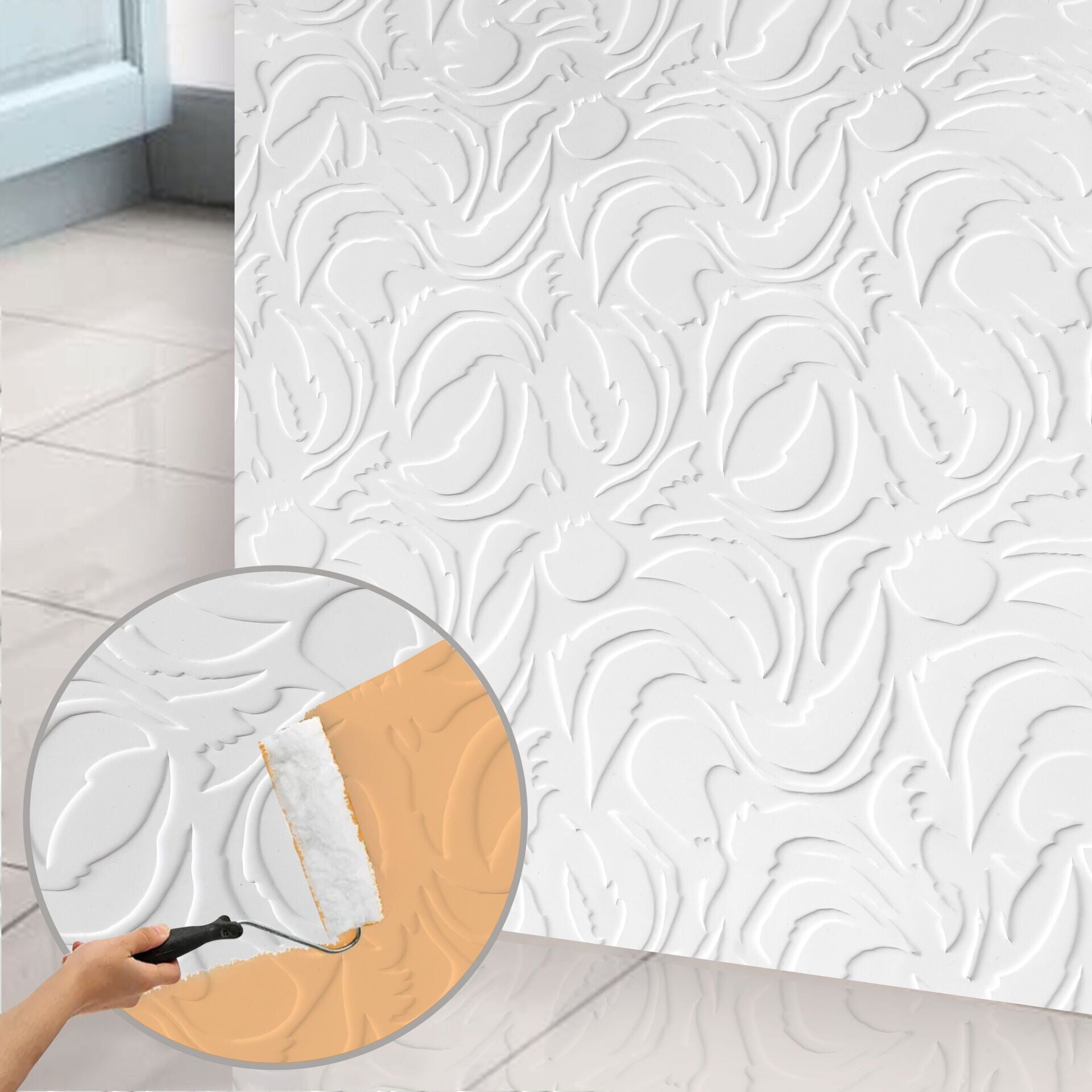 Tink 3D Duvar Paneli Boyanabilir Dekota 60x120 cm Modern Desenli