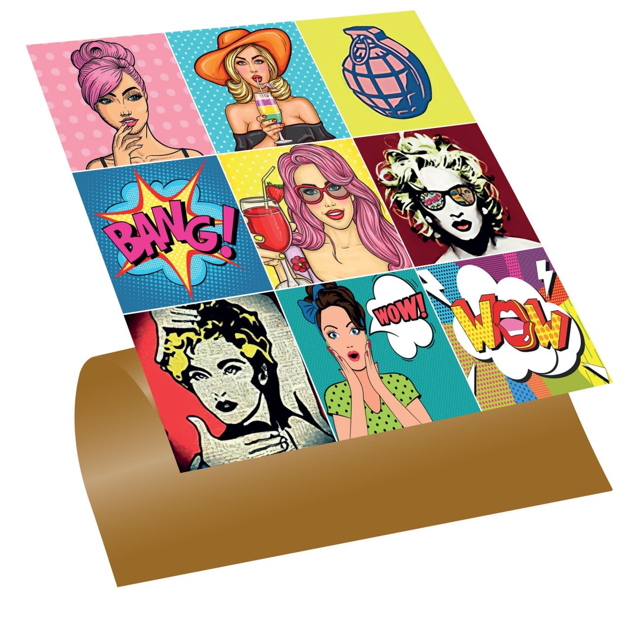 Tink Kendinden Yapışkanlı Fayans Karo Karma Pop Art 30x30 cm