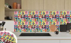 Tink Kendinden Yapışkanlı Fayans Karo Karma Pop Art 30x30 cm