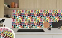 Tink Kendinden Yapışkanlı Fayans Karo Karma Pop Art 30x30 cm