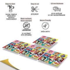 Tink Kendinden Yapışkanlı Fayans Karo Karma Pop Art 30x30 cm