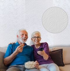 Tink 3D Duvar Paneli Boyanabilir Dekota 60x120 cm Dalga Desenli