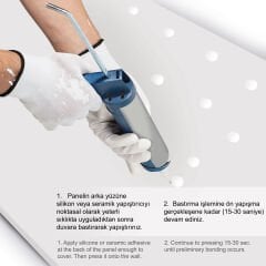 Tink 3D Duvar Paneli Boyanabilir Dekota 60x120 cm Dalga Desenli