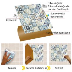 Tink Kendinden Yapışkanlı Fayans Karo Fas 4 001 30x30 cm 1 m2 (11 Adet)