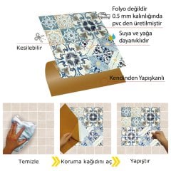 Tink Kendinden Yapışkanlı Fayans Karo Fas 4 002 30x30 cm 1 m2 (11 Adet)