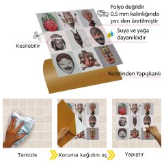 Tink Kendinden Yapışkanlı Fayans Karo Mask 001 30x30 cm