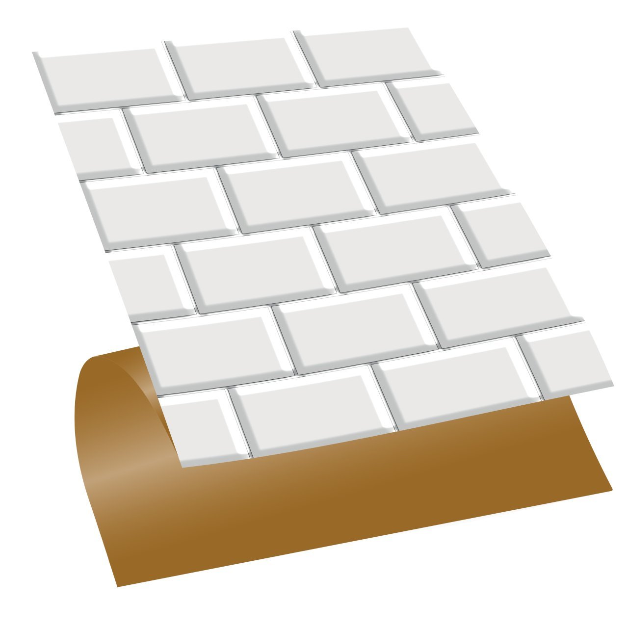 Tink Self Adhesive Metro Tile 30x30 cm PVC Floor Wall Covering 1 m2 (11 Pieces)