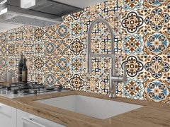 Tink Kendinden Yapışkanlı Karma Fas Dekoratif Mini Pvc Karo Kaplama