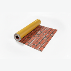 Tink Kendinden Yapışkanlı Keçe Duvar Kağıdı Kırmızı Tuğla Desenli 48x280 cm