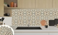 Tink Kendinden Yapışkanlı Pvc Gold Çiçek 30x30 cm Kaplama 1 m2 (11 Adet)