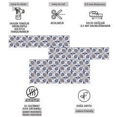 Tink Kendinden Yapışkanlı Çini Dekoratif Mini Pvc Karo 10x10 CM 20'Lİ PAKET