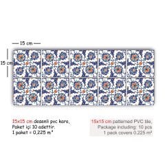 Tink Kendinden Yapışkanlı Çini Dekoratif Mini Pvc Karo 10x10 CM 20'Lİ PAKET