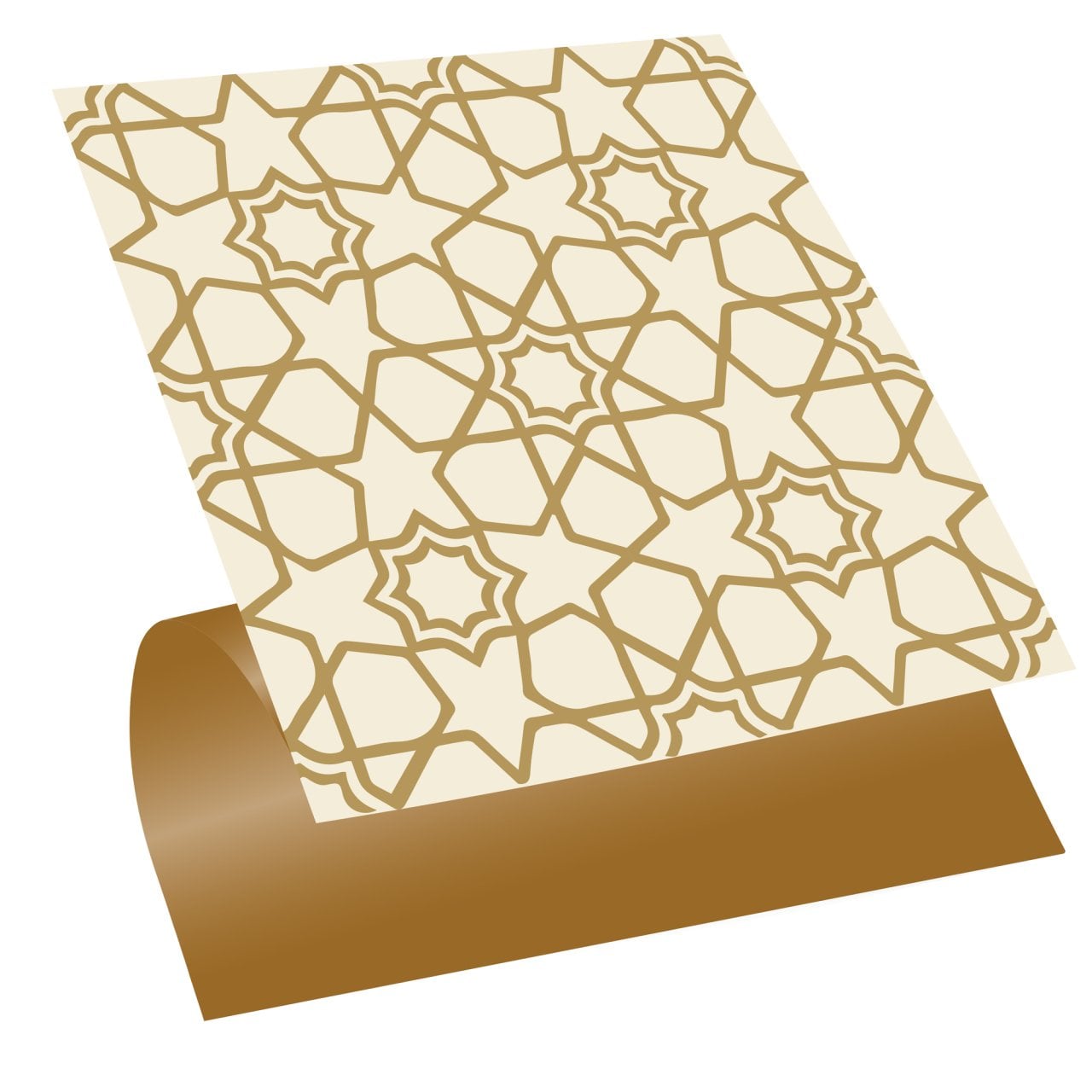 Tink Kendinden Yapışkanlı Pvc Altın Selçuklu Yıldızı 30x30 cm Kaplama 1 m2 (11 Adet)