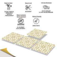 Tink Kendinden Yapışkanlı Pvc Altın Selçuklu Yıldızı 30x30 cm Kaplama