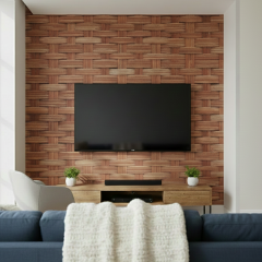 Tink Kendinden Yapışkanlı Keçe Duvar Kağıdı Örgü Desenli 48x280 cm