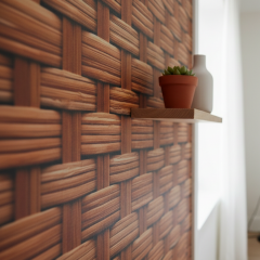 Tink Kendinden Yapışkanlı Keçe Duvar Kağıdı Örgü Desenli 48x280 cm