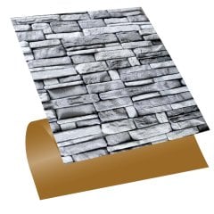 Tink Kendinden Yapışkanlı Pvc Gri Taş 30x30 cm Kaplama