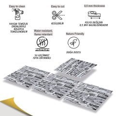 Tink Kendinden Yapışkanlı Pvc Gri Taş 30x30 cm Kaplama