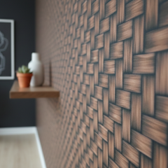 Tink Kendinden Yapışkanlı Keçe Duvar Kağıdı Balıksırtı Desenli 48x280 cm