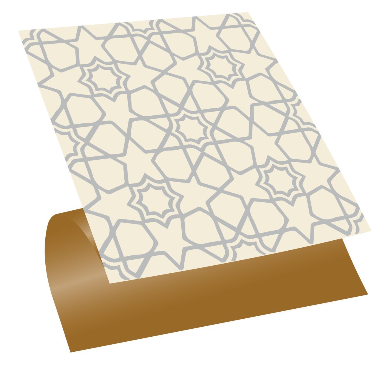 Tink Self Adhesive Pvc Silver Seljuk Star 30x30 cm Covering