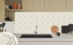Tink Self Adhesive Pvc Silver Seljuk Star 30x30 cm Covering