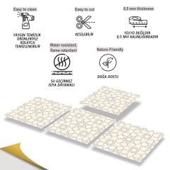 Tink Self Adhesive Pvc Silver Seljuk Star 30x30 cm Covering