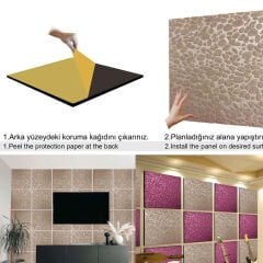 Tink Kendinden Yapışkanlı Keçe Akustik Ses ve Isı Yalıtım Paneli Devetüyü 41x41 cm