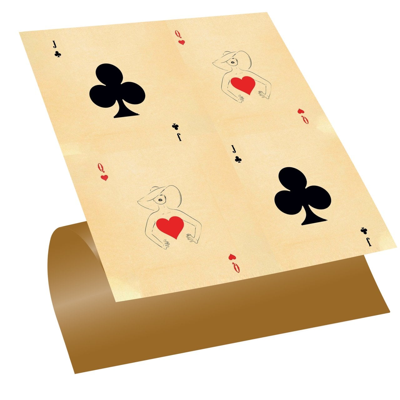 Tink Kendinden Yapışkanlı Pvc İskambil Kız 30x30 cm Kaplama