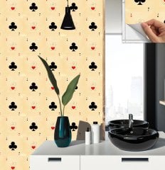 Tink Kendinden Yapışkanlı Pvc İskambil Kız 30x30 cm Kaplama