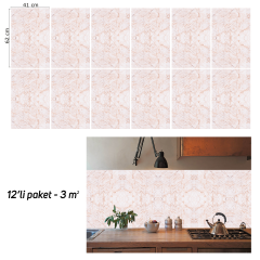 Tink Kehribar Mermer Görünümlü Panel Pvc 41X62 cm