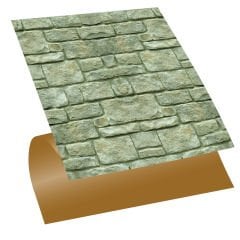 Tink Kendinden Yapışkanlı Pvc Yeşil Taş 30x30 cm Kaplama 5 m2 (56 Adet)