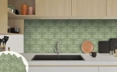Tink Kendinden Yapışkanlı Pvc Yeşil Taş 30x30 cm Kaplama 5 m2 (56 Adet)