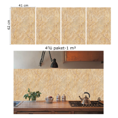 Tink Traverten Mermer Görünümlü Panel Pvc 41X62 cm