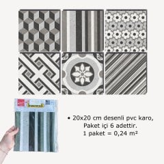 Tink Kendinden Yapışkanlı Fas 3 Dekoratif Mini Pvc Karo Kaplama
