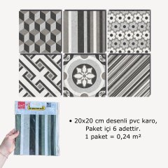 Tink Kendinden Yapışkanlı Fas 3 Dekoratif Mini Pvc Karo Kaplama