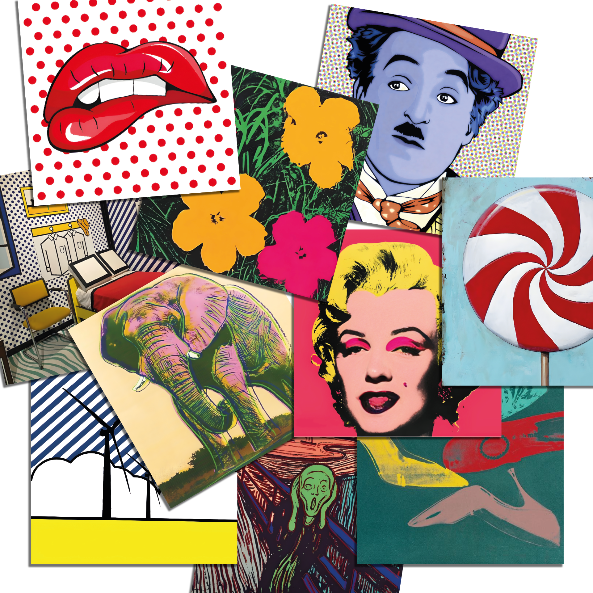 Tink Kendinden Yapışkanlı Pvc Karo Kaplama Popart 3 Desenli