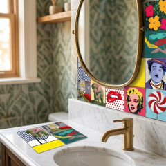 Tink Kendinden Yapışkanlı Popart3 Desenli Pvc Karo Kaplama