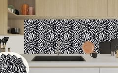 Tink Kendinden Yapışkanlı Zebra Desenli 30x30 cm Pvc Yer Duvar Döşemesi 1 m2 (11 Adet)