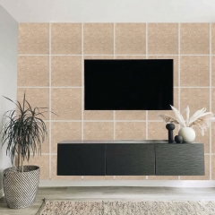 Tink Kendinden Yapışkanlı Keçe Akustik Ses ve Isı Yalıtım Paneli Devetüyü Dalgalı Desenli 48x48 cm