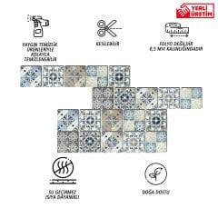Tink Kendinden Yapışkanlı Fas 4 Dekoratif Mini Pvc Döşeme 20x20 CM 6'LI PAKET