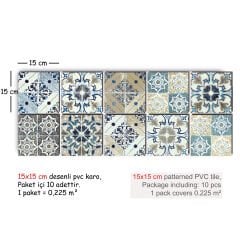 Tink Kendinden Yapışkanlı Fas 4 Dekoratif Mini Pvc Döşeme