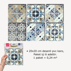 Tink Kendinden Yapışkanlı Fas 4 Dekoratif Mini Pvc Döşeme