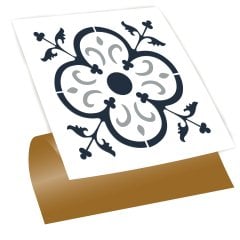 Tink Self Adhesive Solo Moroccan Patterned 30x30 cm PVC Floor Wall Covering