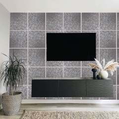 Tink Kendinden Yapışkanlı Keçe Akustik Ses ve Isı Yalıtım Paneli Antrasit Taş Desenli 48x48 cm